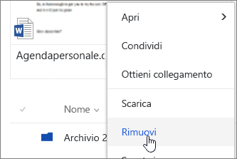 Voce di menu Upnpin nel menu di scelta rapida del file evidenziata