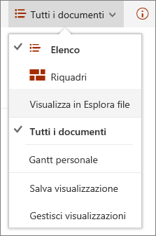 Visualizzazioni di SharePoint Online in Internet Explorer 11