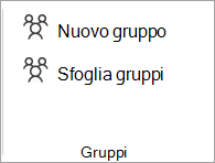 Sulla barra multifunzione selezionare Sfoglia Gruppi