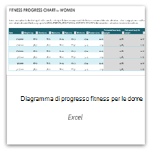 Selezionare per ottenere il modello Grafico dei progressi fitness per donne.