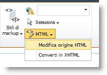 Comando Modifica origine HTML