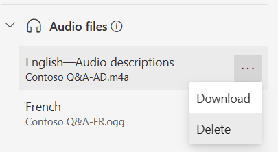 tracce audio elimina file audio