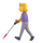 Emoji donna di Teams con bastone da passeggio