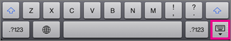 Per nascondere la tastiera, toccare il tasto Tastiera in basso a destra.