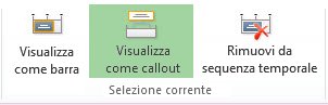 Display as Callout button in Project