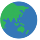 Emoticon del globo terrestre Asia Australia