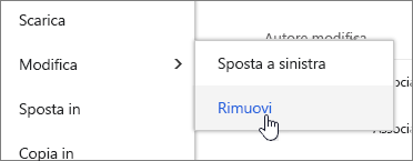 Evidenziare un file con l'opzione Modifica segnaposto e Rimuovi evidenziata