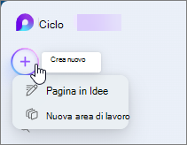 Loop Crea nuovo e menu a discesa.