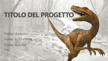 Immagine concettuale di un report 3D sui dinosauri