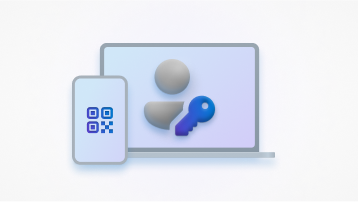 Icona di un portatile con il logo della passkey.