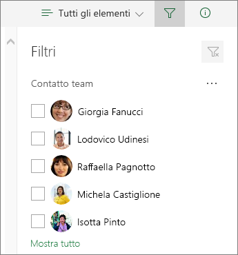 Usare colonne in SharePoint Online