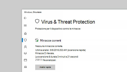 Protezione da virus e minacce
