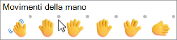 Emoji con un punto grigio per cambiare il tono della pelle.