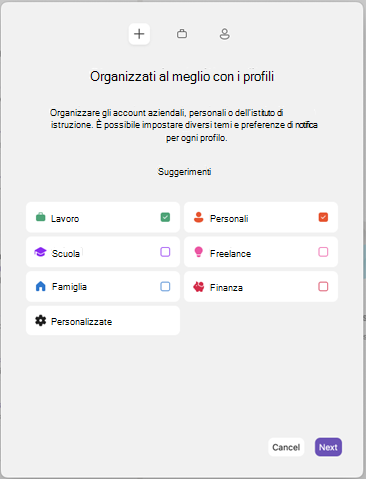 Outlook per Mac Aggiungi profilo