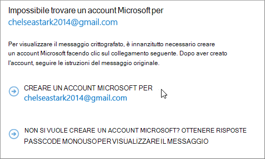 Creare un account Microsoft