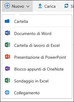 Office 365 - Creare una nuova cartella o un documento