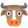 Emoticon faccina della mucca