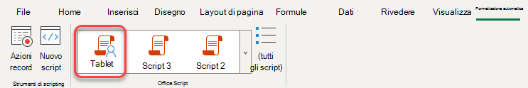 Raccolta script di Office con uno script condiviso