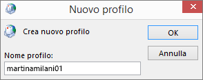 Nuovo profilo di posta di Outlook configurato per martinamilani