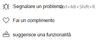 Opzioni feedback di Teams