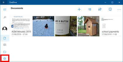 UI di OneDrive Store App