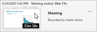 Registrazione di una riunione in una chat