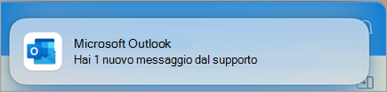 Quattro screenshot contattare il supporto all'interno di Outlook