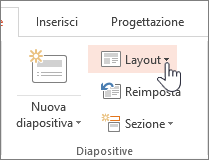 Pulsante Layout