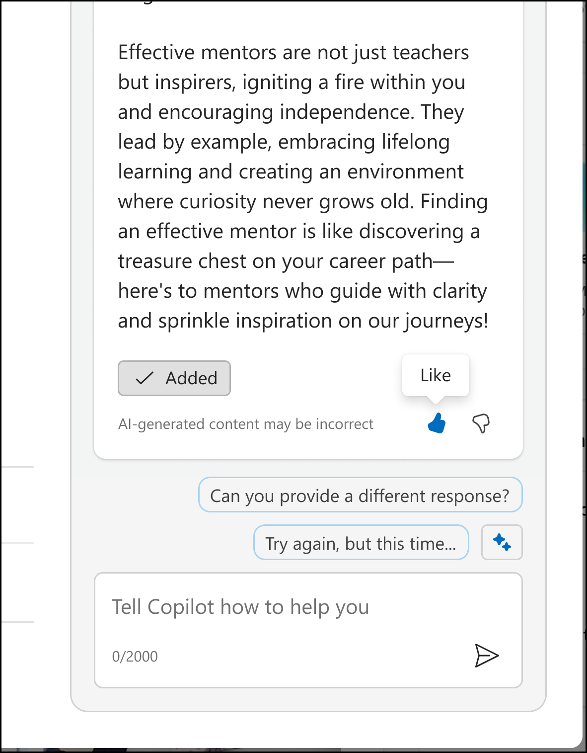 Screenshot che mostra le icone del pollice usate per sbloccare il modulo di feedback.