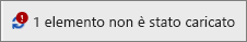 Campo di stato con il caricamento non riuscito