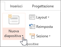 Pulsante Nuova diapositiva