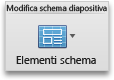 Scheda Schema diapositiva, gruppo Modifica schema diapositiva