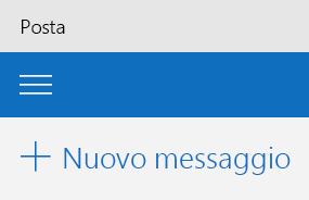 Pulsante Nuovo messaggio nell'app Posta di Outlook