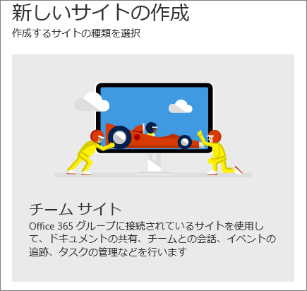 Sharepoint でサイトを作成する Sharepoint