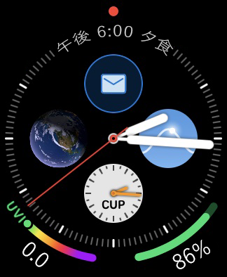 Outlook 情報が表示されている Apple Watch の壁紙