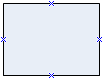 4 個の接続ポイントがある図形。