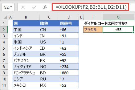 従業員 ID に基づいて従業員の名前と部署を返すために使用される XLOOKUP 関数の例。 数式: =XLOOKUP(B2,B5:B14,C5:C14)