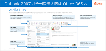 Outlook 2007 から Office 365 への移行ガイドのサムネイル