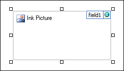 デザイン モードで選択されたインク描画コントロール