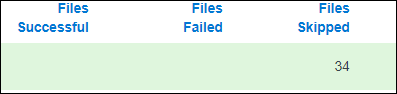Mover ファイルがスキップされ、ファイルが失敗し、ファイルが成功しました。