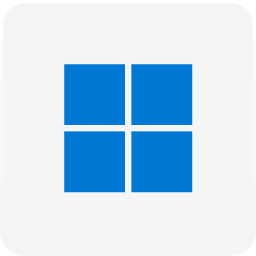 灰色の背景を持つ Windows 製品のロゴ