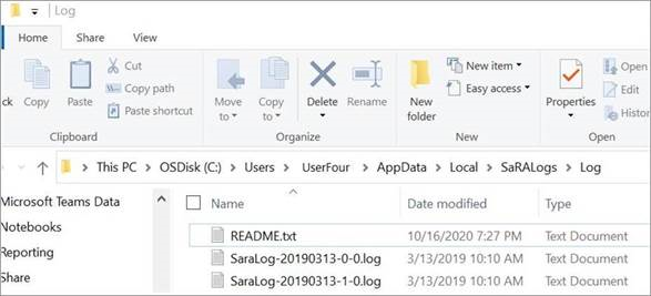 README.txt ファイルが選択された Windows エクスプローラ ウィンドウ。