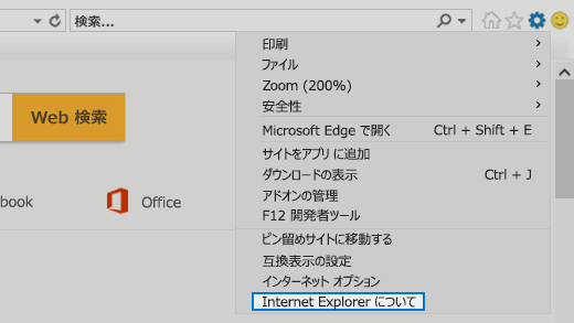 Internet Explorer について