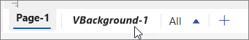 ダイアグラムには、VBackground-1 という名前の新しい背景ページが表示されます