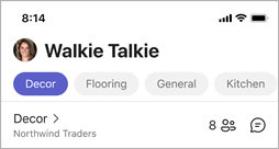 채널에 연결된 사용자 수를 나타내는 Walkie Talkie의 사람 아이콘