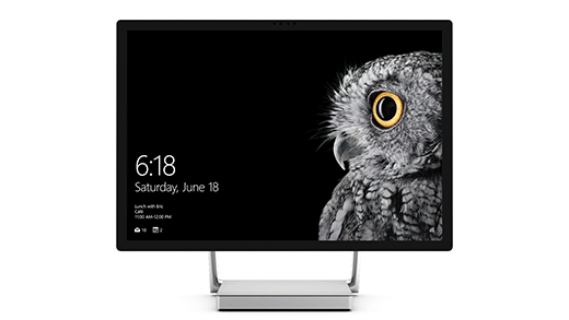 데스크톱에서 스튜디오 모드로 변환하는 Surface Studio 2