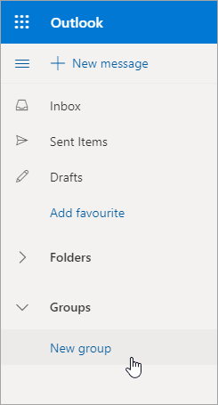 Outlook.com 폴더 목록의 새 그룹 위치