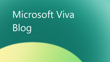 Microsoft Viva 블로그를 나타내는 텍스트가 있는 일러스트레이션