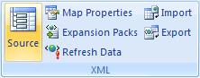 리본 메뉴의 XML 그룹