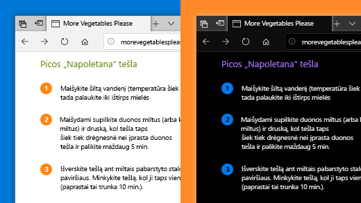 Naudokite spalvų filtrus programėlėje Windows 10 Parametrai, kad būtų lengviau matyti nuotraukas, tekstą ir spalvas.